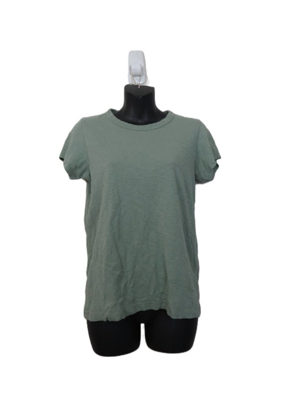 Rag & Bone size Small Short Sleeve Pima Cotton T Shirt Tee Green Crew Neck Top